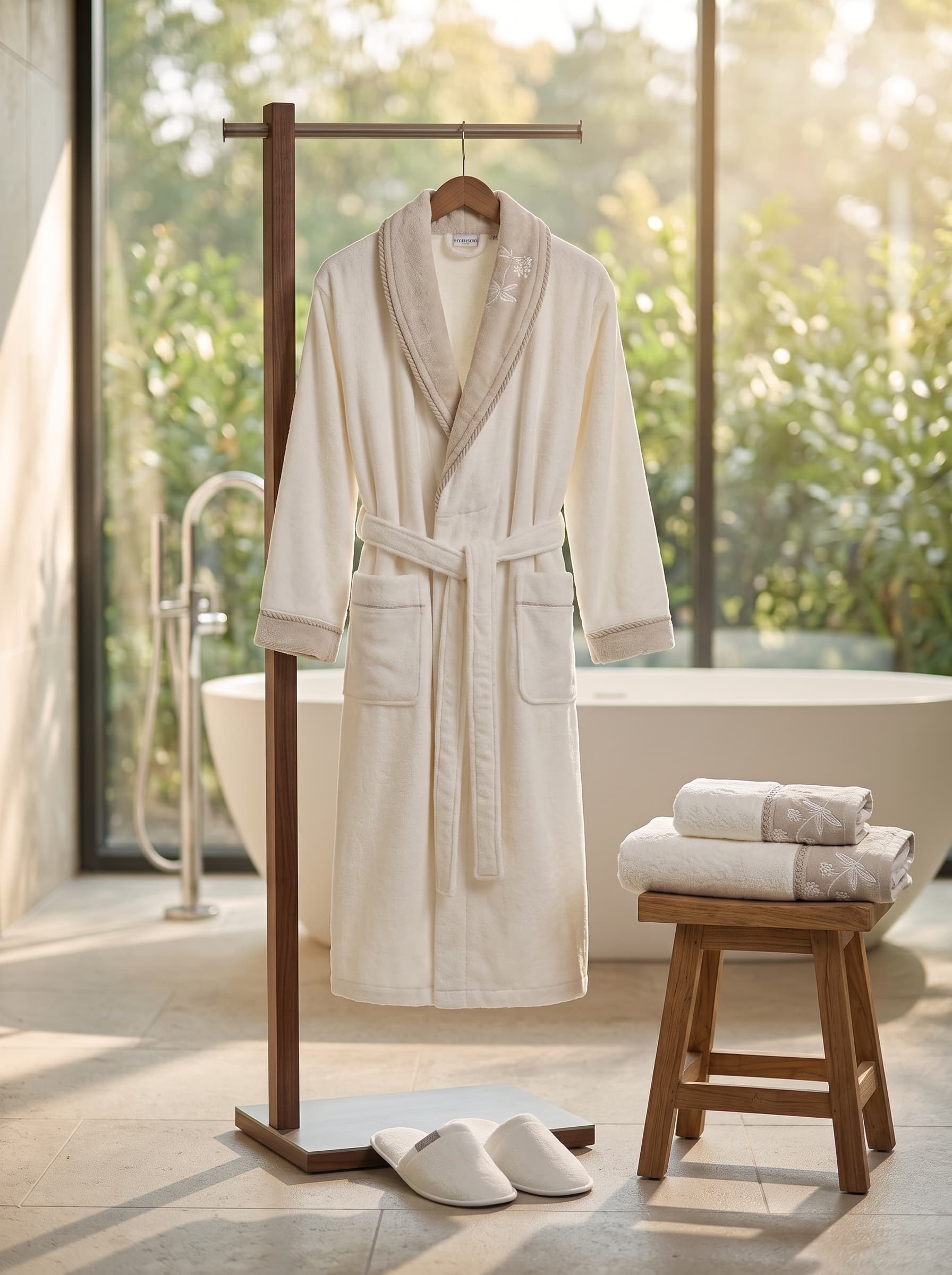 EcoCotton Ayliz Aile Bornoz Seti çeyizlik bornoz setleri